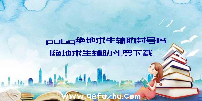 「pubg绝地求生辅助封号吗」|绝地求生辅助斗罗下载